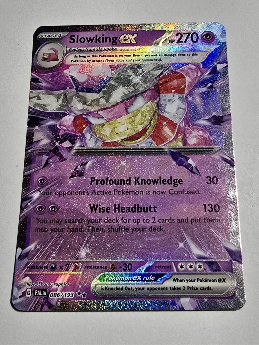 Pokemon Slowking ex 086/193 Paldea Evolved Double Rare Holo NM